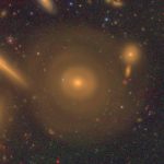 January 2018: A galaxy with a surrounding ring is rate, but one with multiple rings are even rarer. This galaxy is in a dense cluster region and the rings are likely due to multiple interaction events.